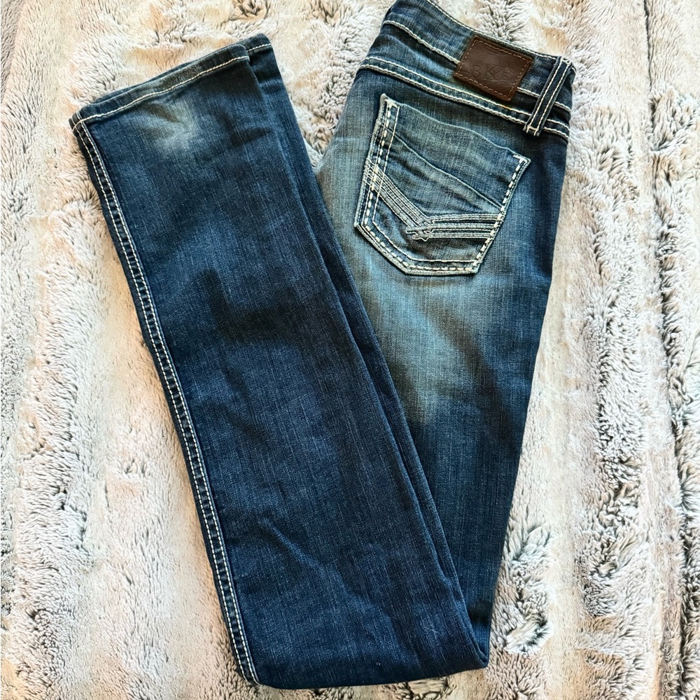 BKE Stella Straight - women’s low rise jeans - long, 26x35 1/2